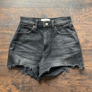 Abercrombie and Fitch Curve Love Black Denim Shorts